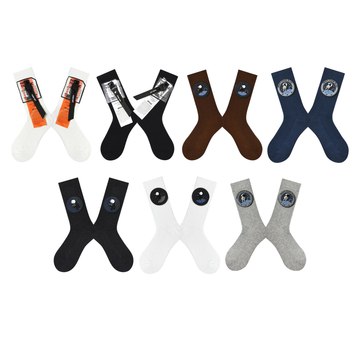 Women’s Safety-Pin Embellished Crew Socks – Alternative Street Style Socks