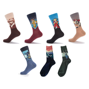 Painted Figure Crew Socks