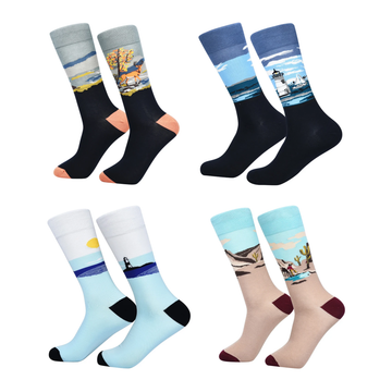 Men’s Gallery Graffiti Tube Socks – Soft Combed Cotton-Blend Casual Socks
