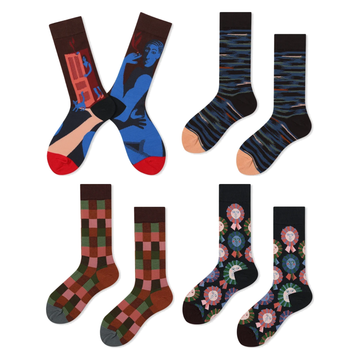 Women’s Boulevard Chic Tube Socks – French-Inspired Seasonal Fashion Socks