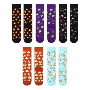 Women’s Charming Character Crew Socks – Playful Fall Winter Cotton-Blend Socks