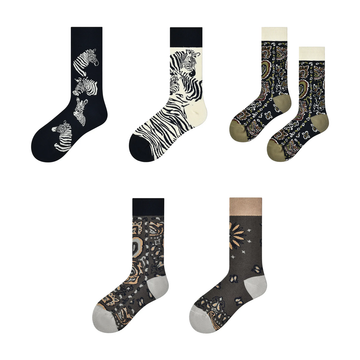 Unisex Scandinavian-Inspired Couple Crew Socks – Casual Fall Winter Everyday Socks
