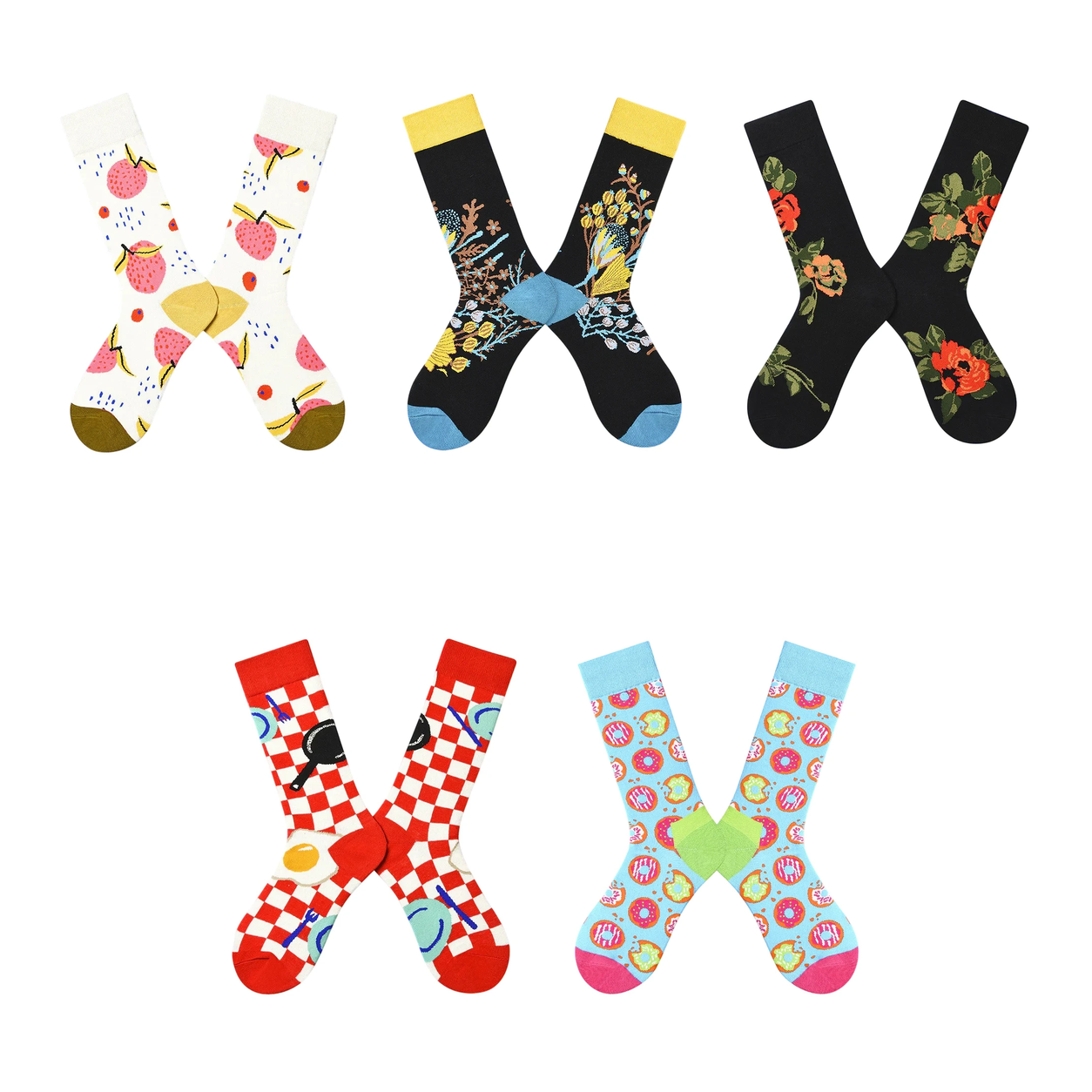 Women’s Block Check Tube Socks – Moisture-Absorbing Urban Fashion Socks