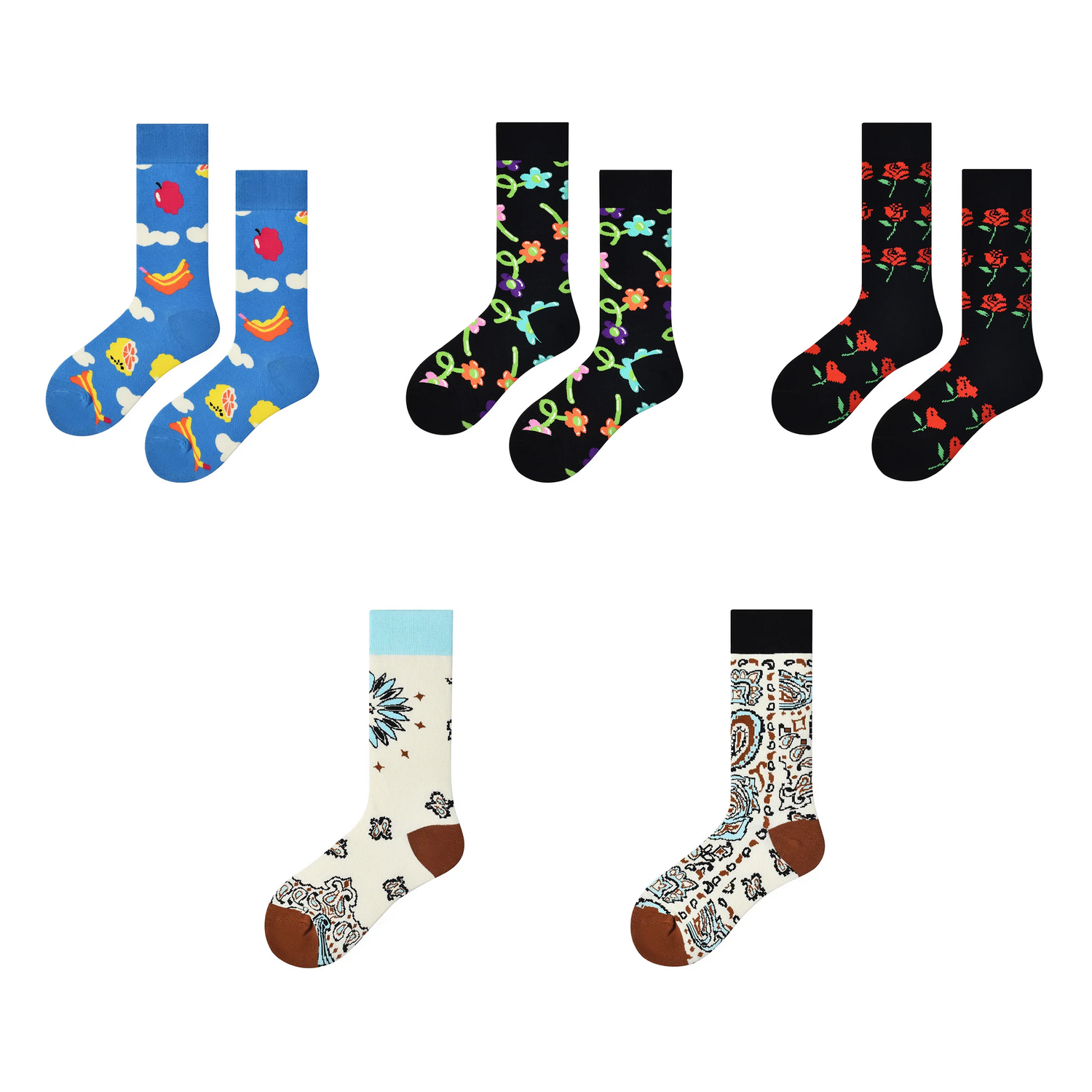 Unisex Cozy Color-Pop Mid-Calf Socks – Relaxed Matching Socks for Cool Seasons