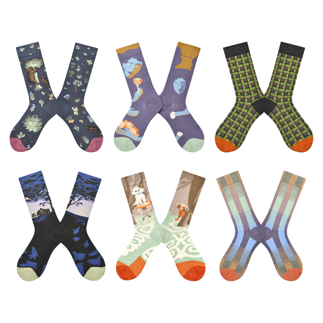 Women’s Minimal European Crew Socks – Versatile Cool-Season Fashion Socks