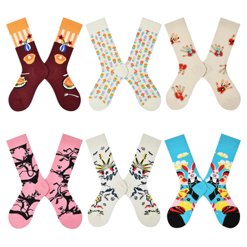 Women’s Cheerful Bunny High-Crew Socks – Soft Moisture-Absorbing Everyday Socks