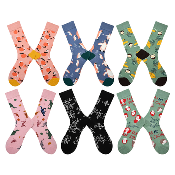Women’s Pop-Art Produce Tall Socks – Colorful Everyday Cotton-Blend Socks